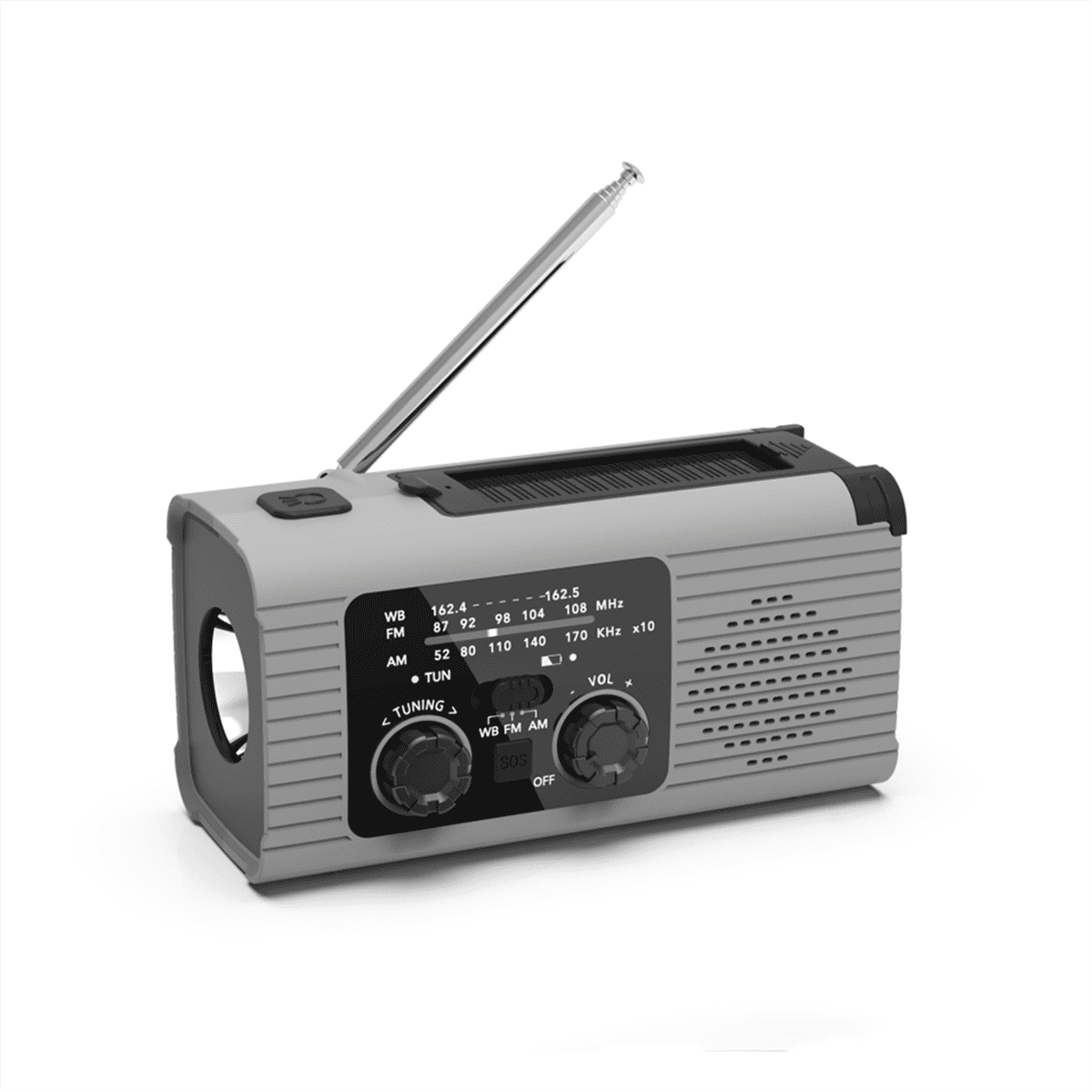 1 x Emergency Weather Radio-Gray