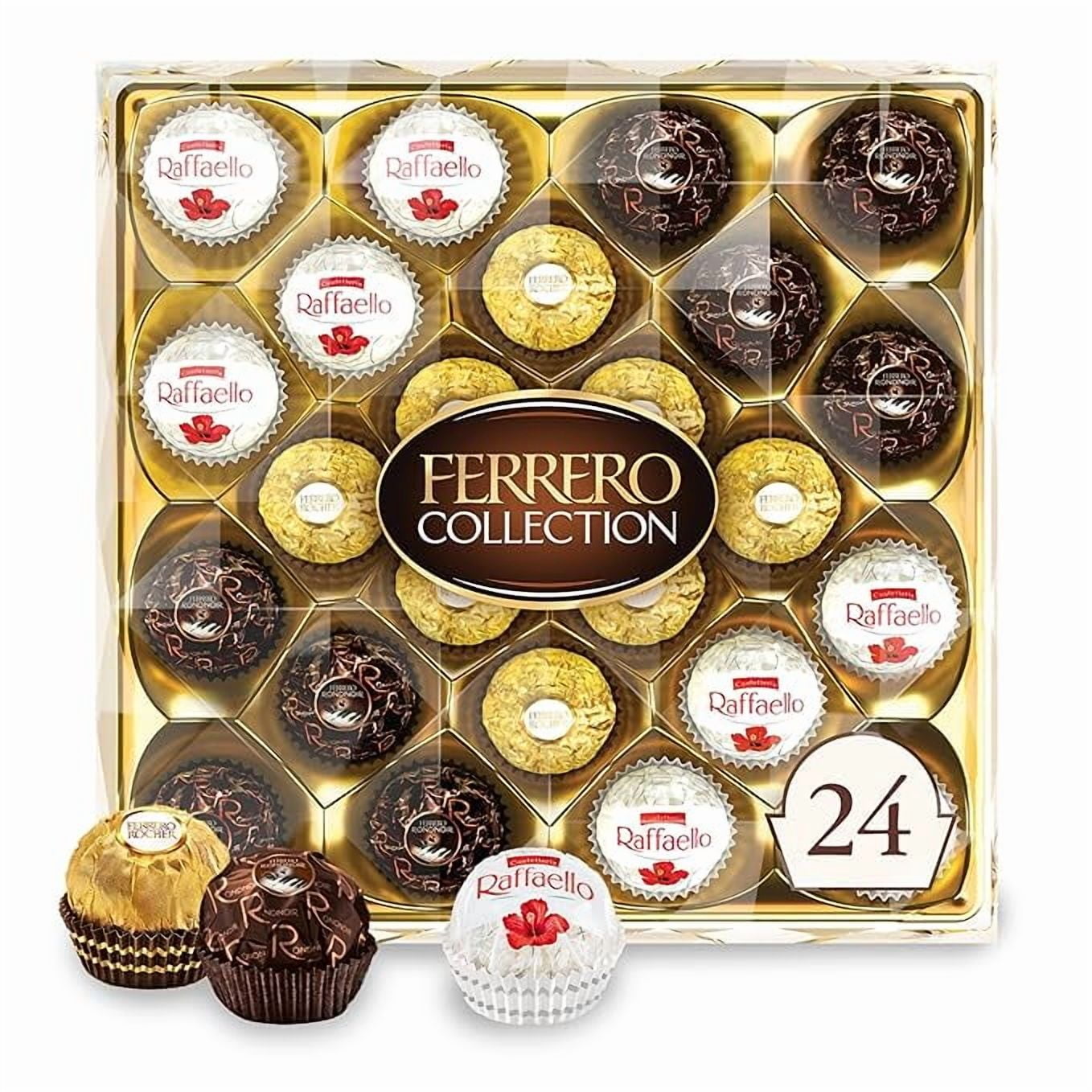 1 x Ferrero Collection, 24 Count, Premium Gourmet Assorted Hazelnut Milk Chocolate, Dark Chocolate and Coconut, 9.1 oz