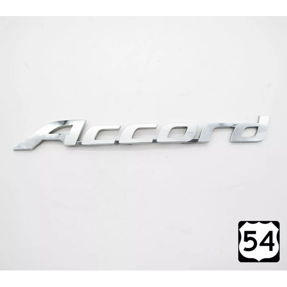 1 x Fit for 08-17 Accord Replacement 3D Acco Sticker Emblem Rear Trunk Chrome Badge Back Sign Trunk