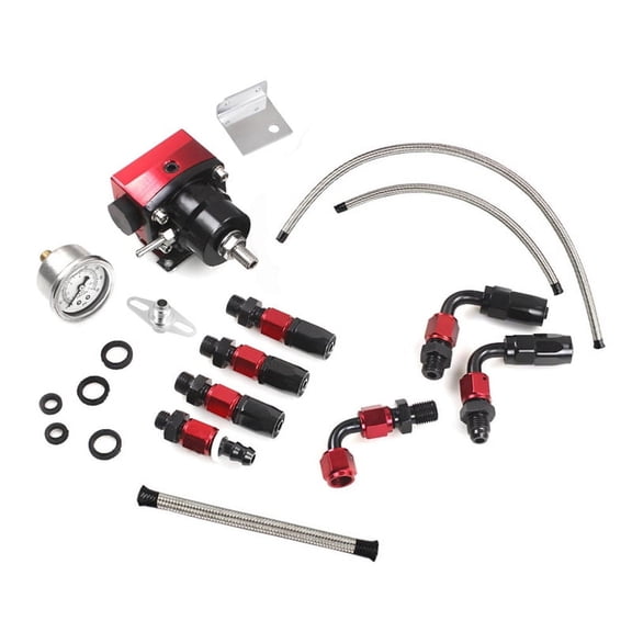1 x Fuel Pressure Regulator Set-Black&Red