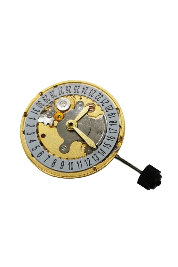 1 x Gold Automatic Mechanical Movement Single Calendar 3-Hand Watch Accessories for 2824