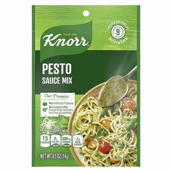 1 x Knorr Sauce Mix Pesto Pasta Sauce For Simple Meals and Sides No Artificial Flavors, No Added MSG 0.5 oz