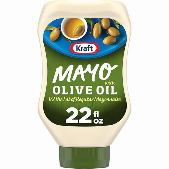 1 x Kraft Mayo with Olive Oil Reduced Fat Mayonnaise, 22 fl oz Bottle