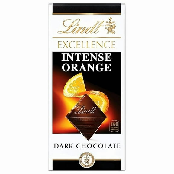 1 x Lindt EXCELLENCE Intense Orange Dark Chocolate Candy Bar, Dark Chocolate with Orange and Almond Slivers, 3.5 oz. Bar