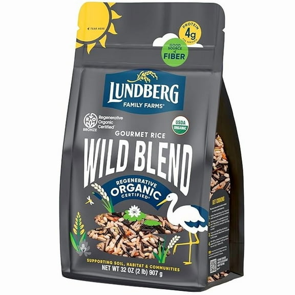 1 x Lundberg Regenerative Organic Certified Wild Blend Rice  Brown, Red & Black Varieties, 32 Oz