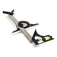 thumbnail image 1 of Square Ruler Set Kit 300mm (12inch) Adjustable Engineers Combination Try None Right Angle Ruler with Spirit Level, 1 of 6