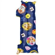 1 x PAW PATROL NUMBER 1 Foil Balloon SHAPE 26"