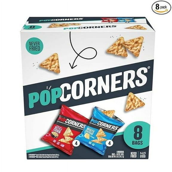 1 x Popcorners Snacks Gluten Free Chips, 2 Flavor Variety Pack, 0.625oz Bags (8 Pack)