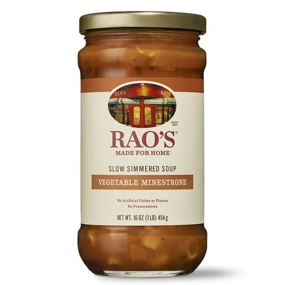 1 x Rao's Homemade Vegetable Minestrone Soup, 16oz, Real Vegetables, Traditional Italian Heat and Serve Soup