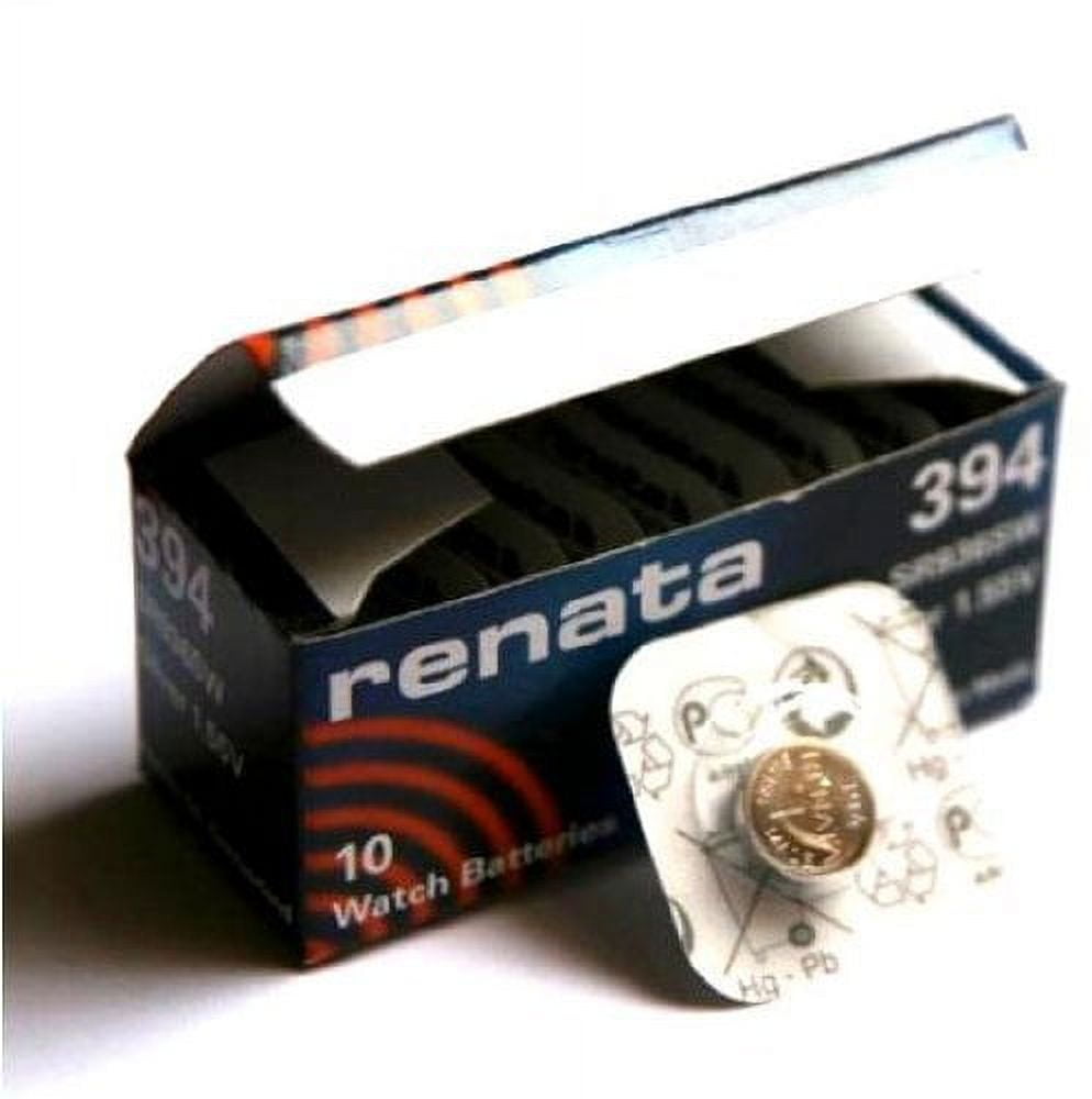 Renata 394 Uhrbatterie – 1,55 V, Made In Switzerland, 10 Stück Im Pack | Zuverlässige Energie Für Quarzuhren