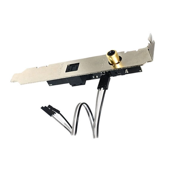 1 x SPDIF RCA Out Daughter Card,  SPDIF Optical and RCA Out Plate Cable Bracket for ASUS Gigabyte MSI Motherboard