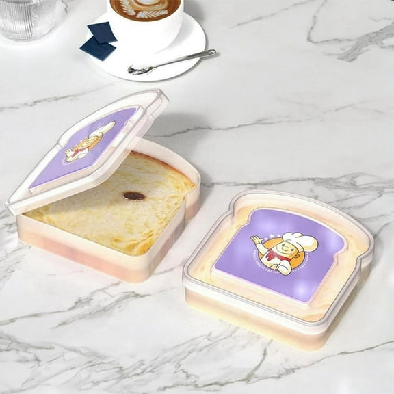 Reusable Sandwich Container Sealed Food Container Transparent Bread Box Food Portable Toast Sandwich Box A