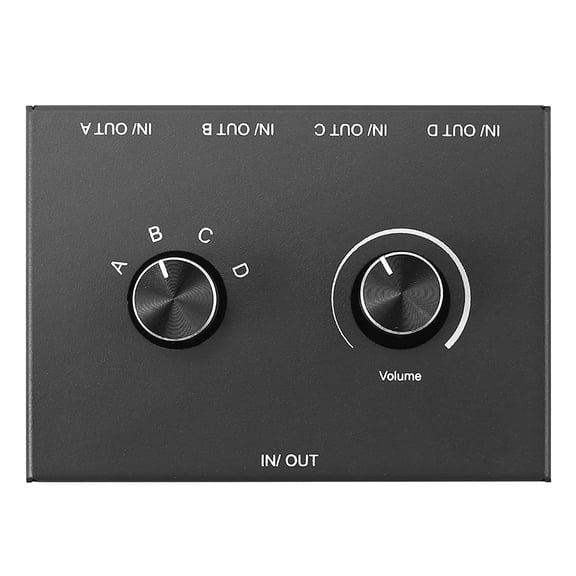 1 x Stereo Audio Switcher-black