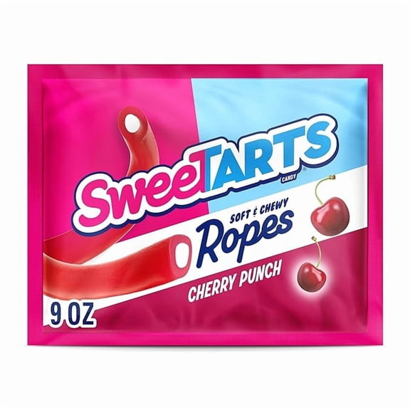 1 x SweeTARTS Ropes, Candy, Cherry Punch, Soft and Chewy, 9 oz