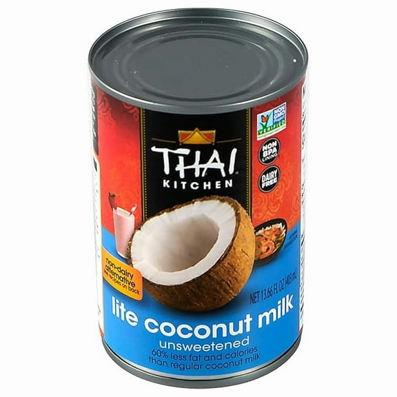 1 x Thai Kitchen Coconut Milk, Lite, Unsweetened, Gluten Free, Dairy Free, Non-GMO, 13.66 fl oz