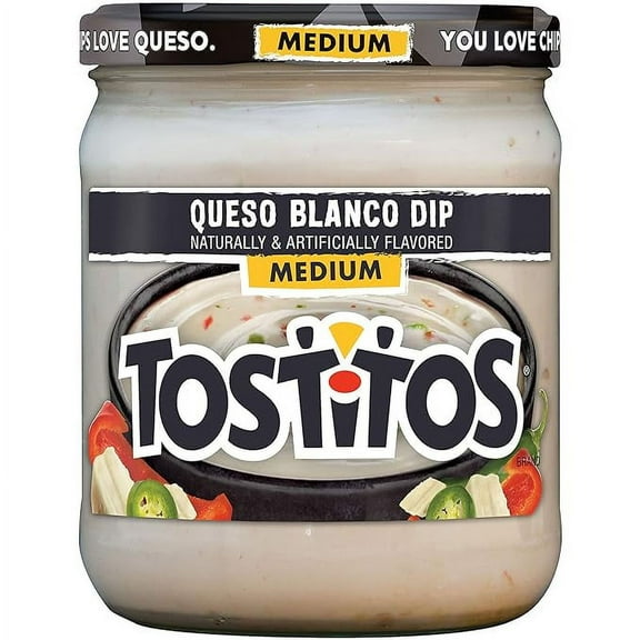 1 x Tostitos Dip, Queso Blanco, Medium, 15oz