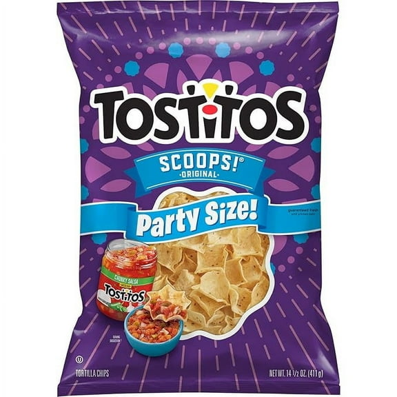 1 x Tostitos Scoops Tortilla Chips Party Size Bag, 14.5 Oz