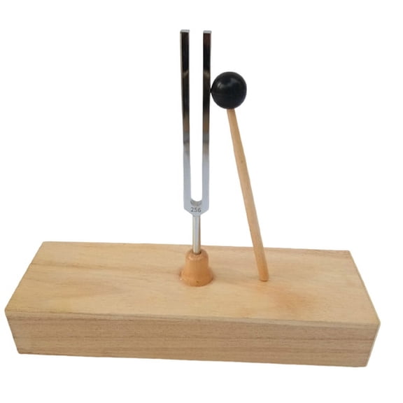 1 x Tuning Fork 1 x Resonant Box 1 x Hammer-wood & silver