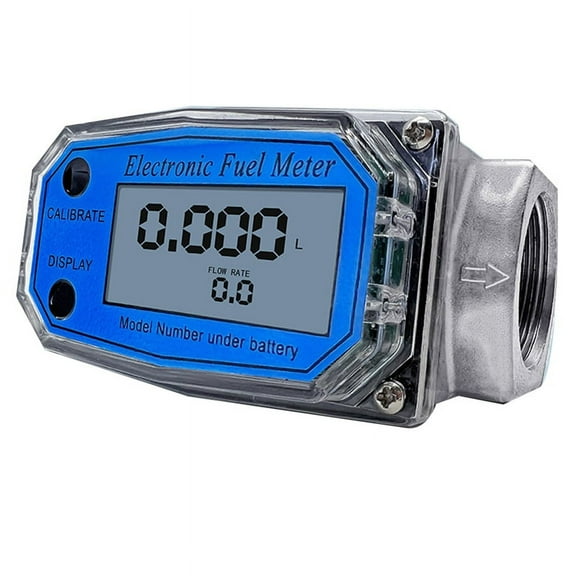 1 x Turbine Flow Meter-Silver & Blue
