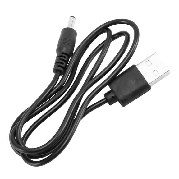 1 x USB DC Cable Charger-Black, Silver Tone