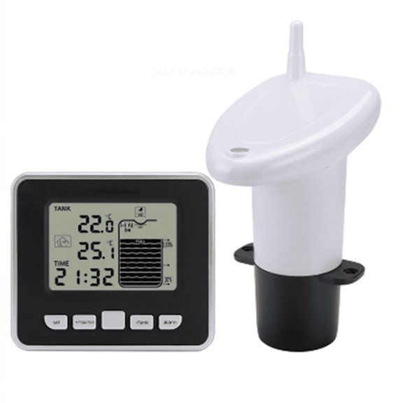 1 x Water Level Sensor Transmitter 1 x Indoor Receiver 2 x Screws-White&Black