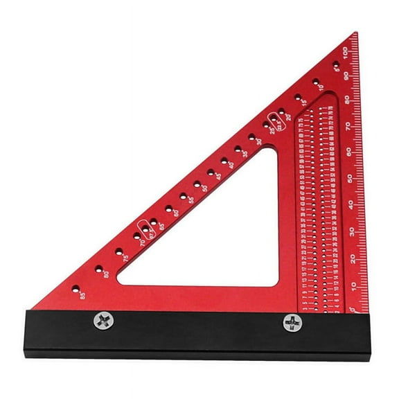 1 x Woodworking Triangle Ruler-Red&Black