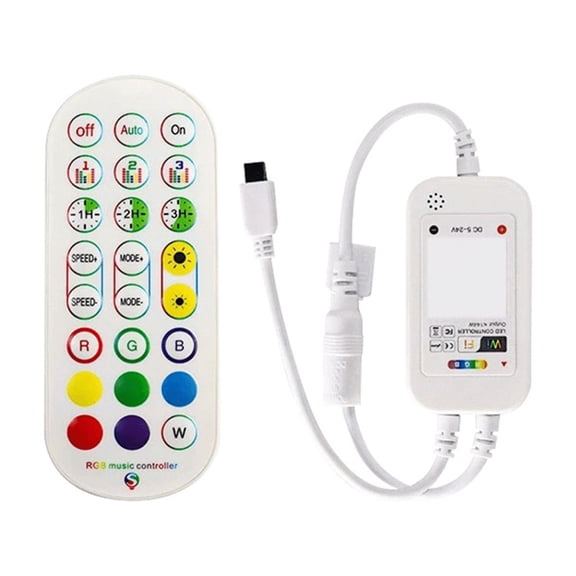 1 x controller 1 x remote control 1 x English manual-White