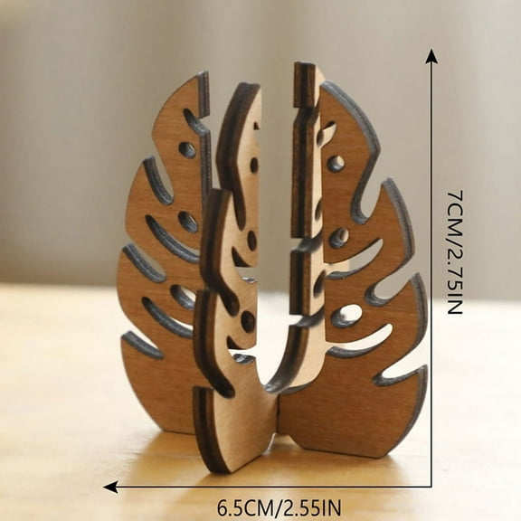 Plant Reproductive Tube Hollow Solid Wood Plant Shelf Wooden Desk Table Home Decoration D