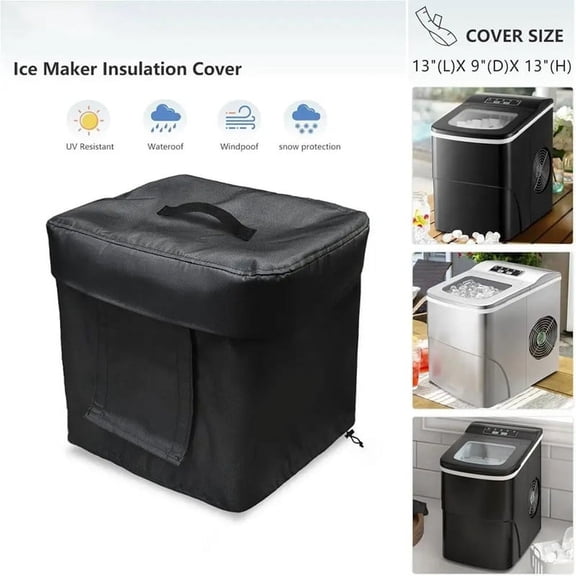 1 x ice maker cover-Black