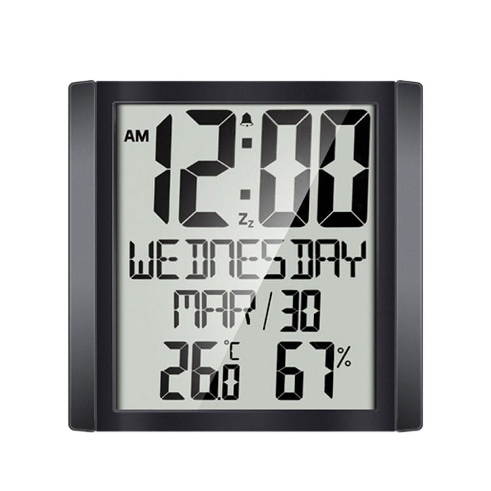 1 x temperature and humidity meter alarm clock-black