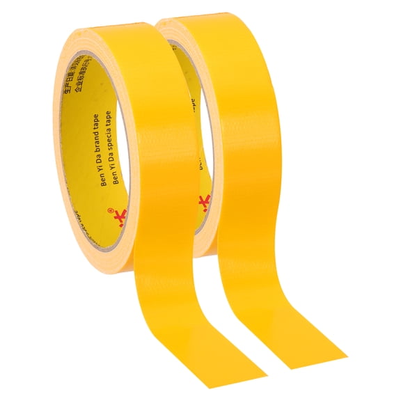 Uxcell 1"x0.01" Bookbinding Tape 2 Roll 11 Yard Cloth Bookbinding Repair Tape Book Binding Tape Self Adhesive Yellow