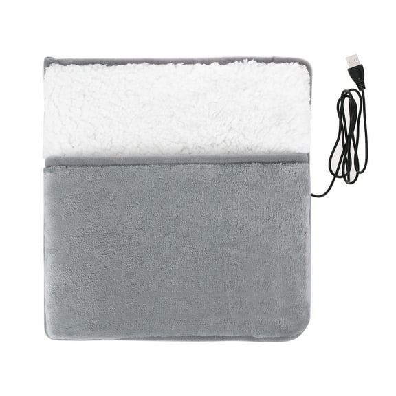1"x1" Foot Warmer Electric Heated Foot Warmer - Extra Large Foot Heating Pad for Bed, Office, Under Desk,Temperature Settings, Auto Shut Off, Flannel Grey Medical King