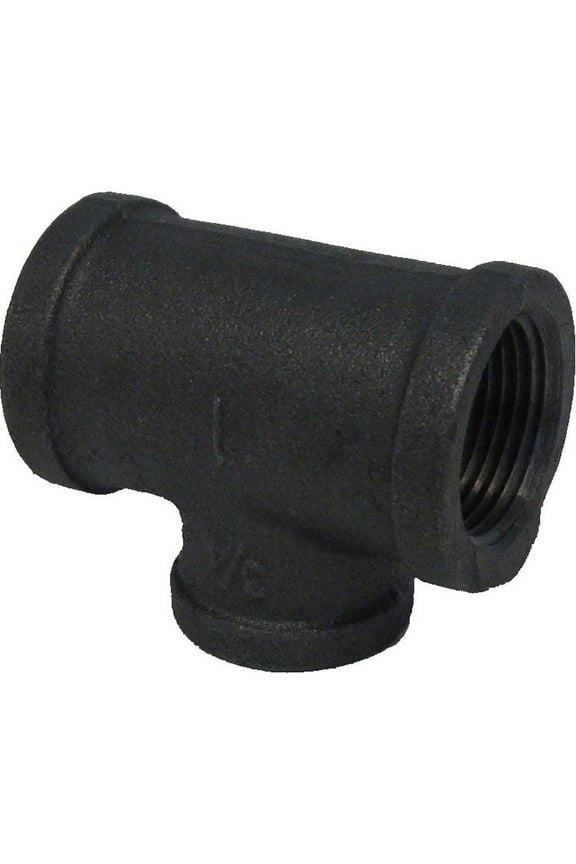 1"x1"x3/4" Black Iron Tee