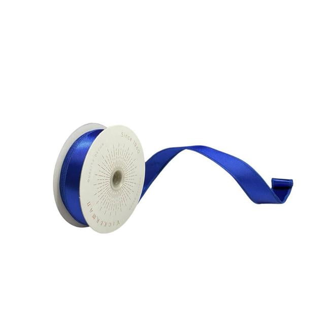 Vickerman QTX240702 1 in. x 10 Yards Blue Satin Ribbon