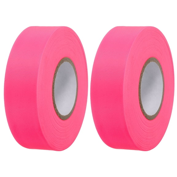 1"x147' Flagging Tape Non-Adhesive Neon Marking Tape for Tree Survey Boundaries, Pink 2 Pack