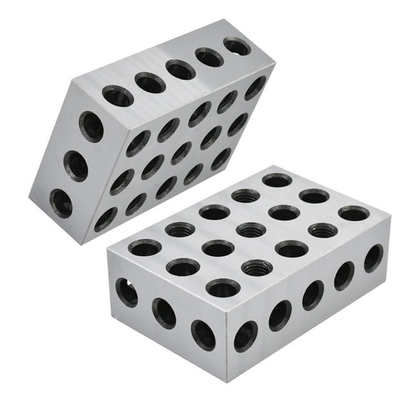 1"x2"x3" Precision Steel 1-2-3 Blocks 23 Holes