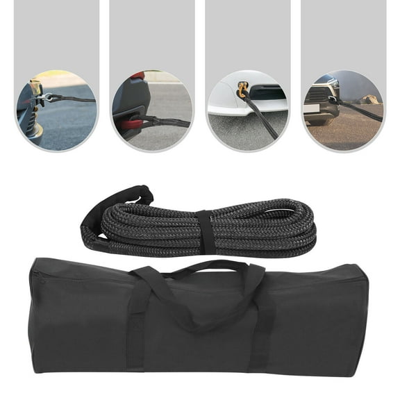 1"x20' Recovery Rope 48000lbs Kinetic Energy Tow Rope W/ Carry Bag for Truck ATV