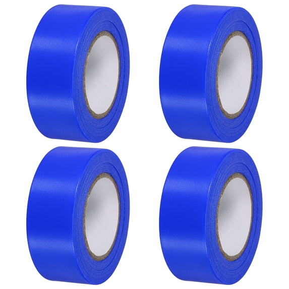 1"x98' Flagging Tape Non-Adhesive Neon Marking Tape for Tree Survey Boundaries, Blue 4 Pack