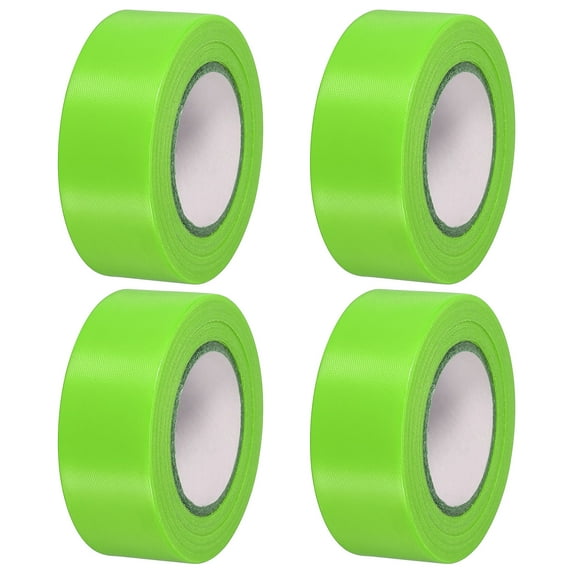 1"x98' Flagging Tape Non-Adhesive Neon Marking Tape for Tree Survey Boundaries, Green 4 Pack