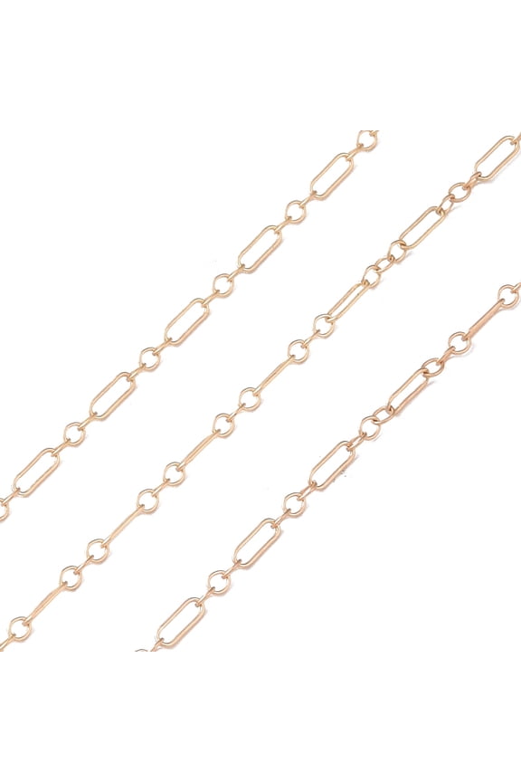 1 yard Yellow golden Filled Figaro Chains Soldered Real 14K golden Filled Link: 2x1.6x0.3mm 4.7x1.6x0.3mm
