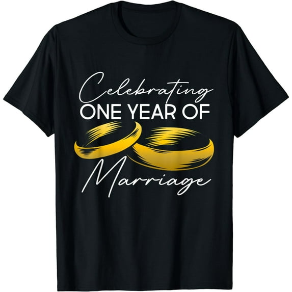 1 year wedding anniversary party celebrating 1 year marriage T-Shirt