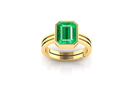 10.00 Carat Natural Certified Emerald Panna Panchdhatu Rashi Ratan Gold ...