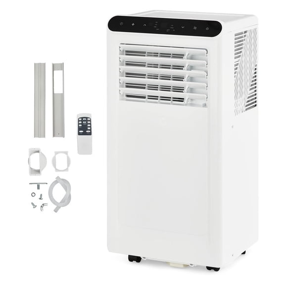 10,000 BTU Portable Air Conditioner – 3-in-1 AC Unit with Dehumidifier & Fan, Quiet 42dB Operation, LED Display, Remote Control & Window Kit for Rooms up to 550 Sq.Ft, White