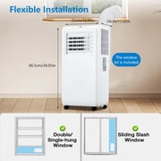 10,000 BTU Portable Air Conditioner   3-in-1 Cooling, Fan & Dehumidifier   Quiet 50dB Operation, Remote Control, 24H Timer, Window Vent Kit   Cools Rooms up to 450 Sq.Ft   Ideal for Home, Bedroom
