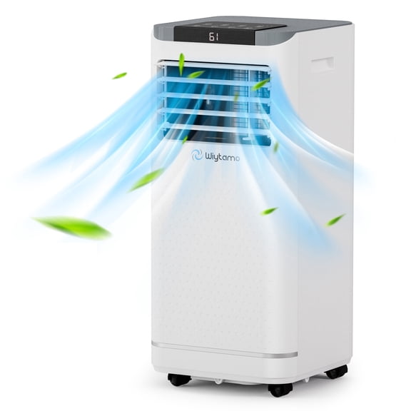 10,000 BTU Portable Air Conditioners for Room Up to 450 Sq.Ft, 4 Models Cooling, Heater, Dehumidifier & Fan with Remote Control, LED Display