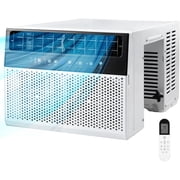 10,000 BTU U-Shaped Window Air Conditioner Unit Cools up to 450 Sq.Ft.with 6 Modes 24H Timer,Ultra Quiet Window AC Units with Full Window View,Energy Saving,Easy to Install,Black