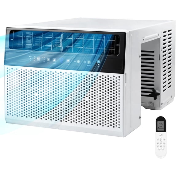 10,000 BTU U-Shaped Window Air Conditioner Unit Cools up to 450 Sq.Ft.with 6 Modes 24H Timer,Ultra Quiet Window AC Units with Full Window View,Energy Saving,Easy to Install,Black