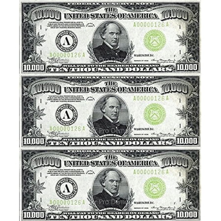 10,000 Dollar Bills Edible Icing Image Cake Topper-1/4 Sheet or Larger