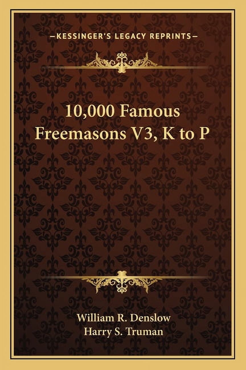 10,000 Famous Freemasons V3, K to P (Paperback) - Walmart.com
