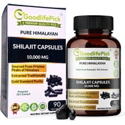 10,000 MG Shilajit Capsules Himalayan Pure for Max Benefits -90 ct. No Fillers, No Perervatives